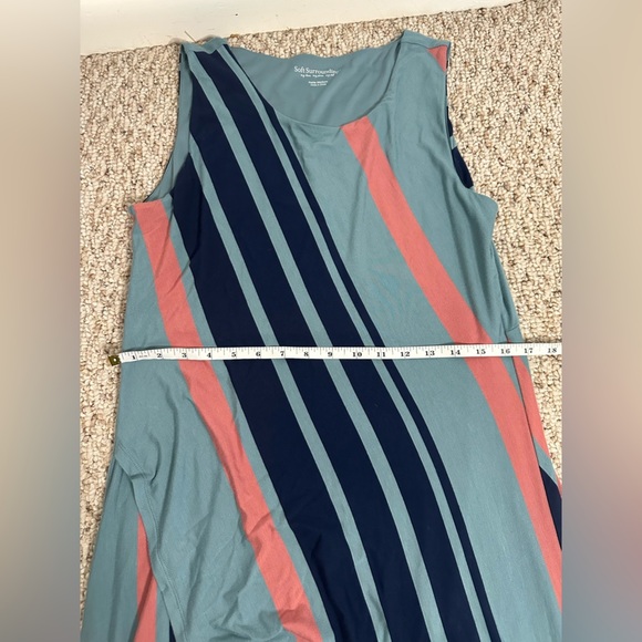 Soft Surroundings Blue and Pink One Shoulder Maxi size Petite Medium - Picture 8 of 10